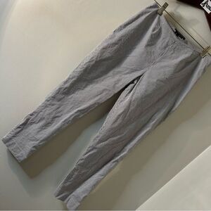 Peace of Cloth Panticular Blue White Vertical Striped Fitted Dress Pants Tapered